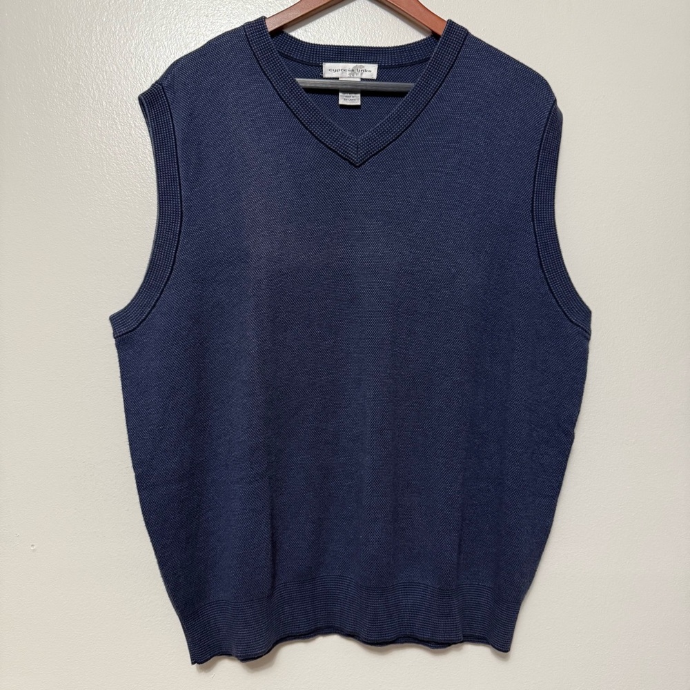 Cypress Links Golf Sweater Vest Men’s Large Navy Cotton
Sportswear Career Wear - Picture 7 of 7